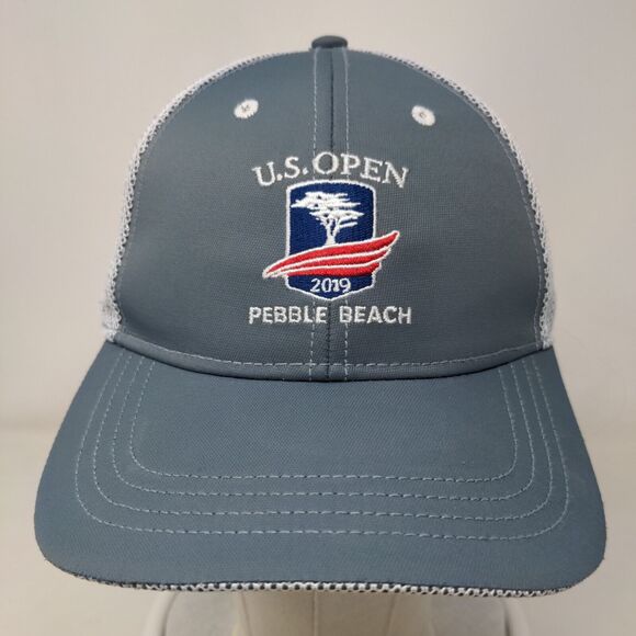 U.S. Open 2019 Pebble Beach Strapback Hat Gray Classic Cut Embroidered - Picture 2 of 9
